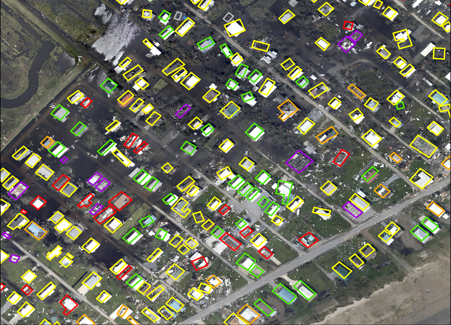 Dewberry’s automated machine learning tools expedite geospatial damage assessments using post-event imagery and building footprint data