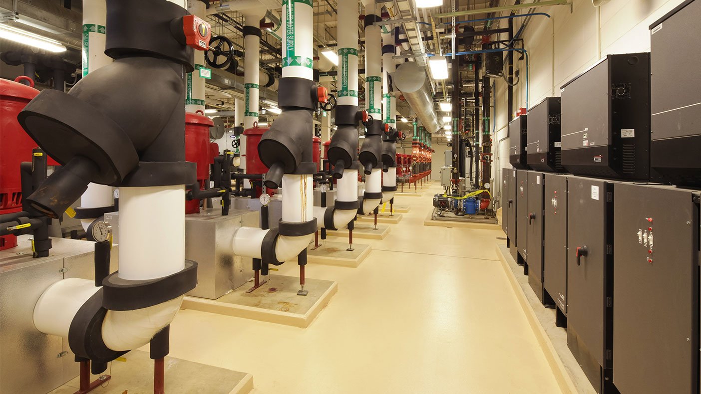 The 28,250-square-foot CUP includes multiple energy-efficient and redundant features and supports critical heating and cooling in case of an outage.
