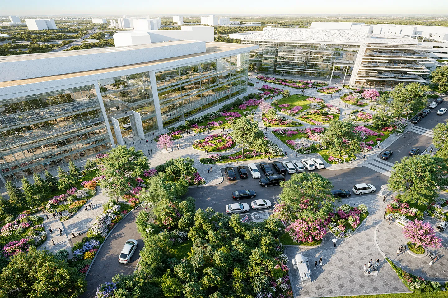 Our site plans for Research Commons Park are comprehensive, including everything from layout designs to new infrastructure to sustainable sourcing, all to support client goals.